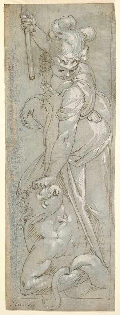 Bartholomeus Spranger - 153, Guerriera che schiaccia un Satiro, Metropolitan Museum of Art